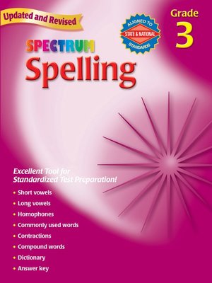 cover image of Spelling, Grade 3